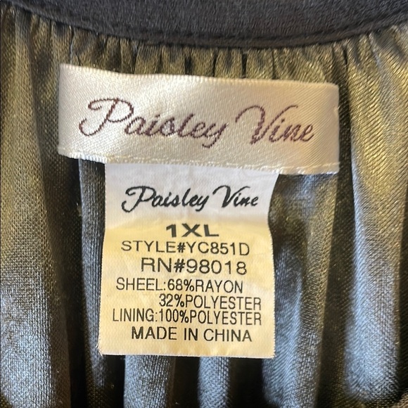 Paisley Vine Metallic Dress - Picture 2 of 4